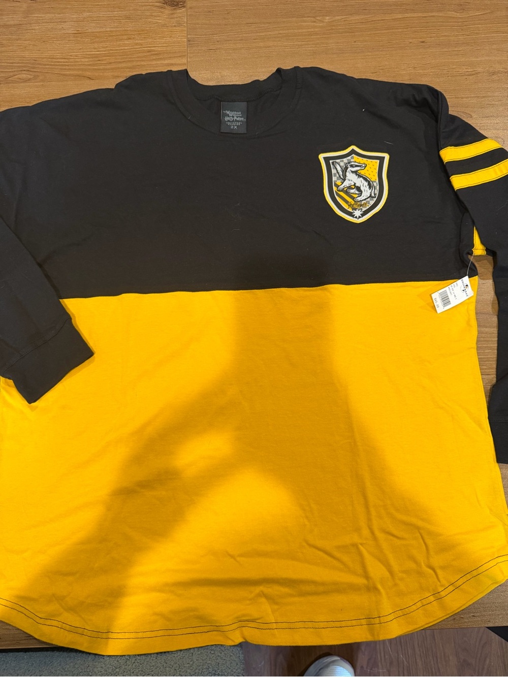 NWT Hufflepuff Colorblock Jersey with Crest Patch XXL
